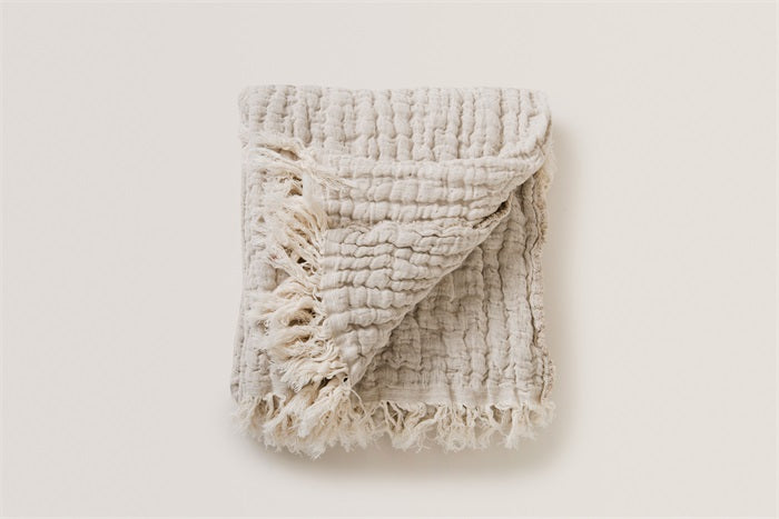 MANTA MELLOW ALGODÓN Y LINO NATURAL