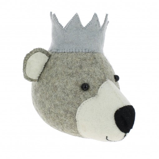 CABEZA DE OSO CON CORONA  FIELTRO